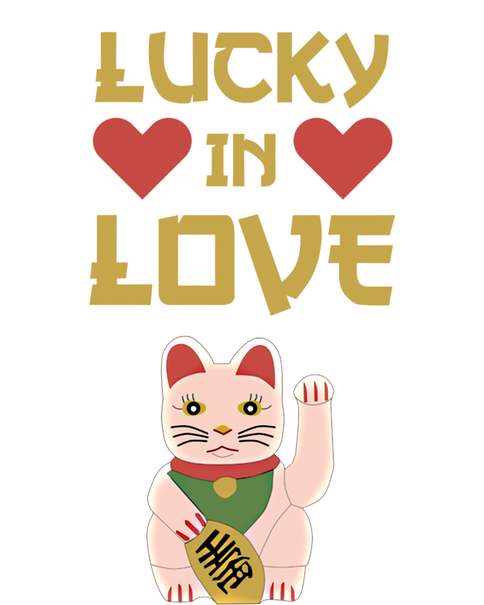 Lucky Love Cat Valentine Eki Neko Fortune Gift Women's T-Shirt