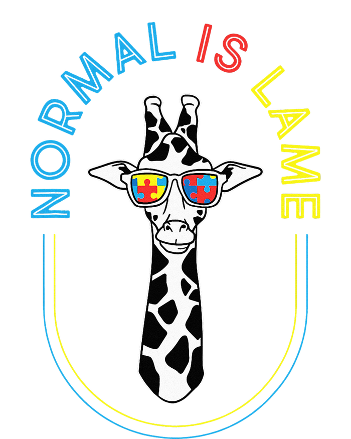 Normal Is Lame - Giraffe Autistic Puzzle Autism Awareness T-Shirt