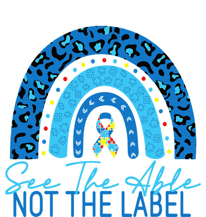 See The Able Not The Label Autism Awareness Puzzle rainbow T-Shirt