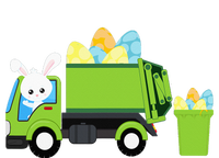 Garbage Truck Easter Bunny Egg Hunt Valucap Bio-Washed Visor