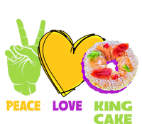 Mardi Gras Peace Love King Cake Colorful Mardi Gras Foodie Gift Tie Dye Hoodie