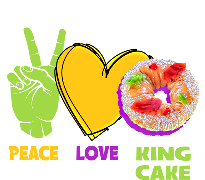 Mardi Gras Peace Love King Cake Colorful Mardi Gras Foodie Gift Tie Dye Hoodie