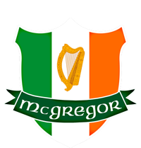 Mcgregor Name Irish Gift Irish Flag Harp Crest Ladies Long Sleeve Shirt