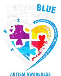 Puzzle heart I Wear Blue For My Brother Autism Awareness T-Shirt