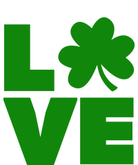 Love Shamrock Typography Green For St Patricks Day Striped Beanie with Solid Band