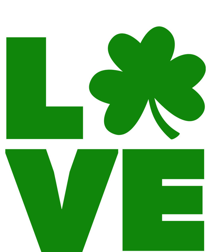 Love Shamrock Typography Green For St Patricks Day Striped Beanie with Solid Band