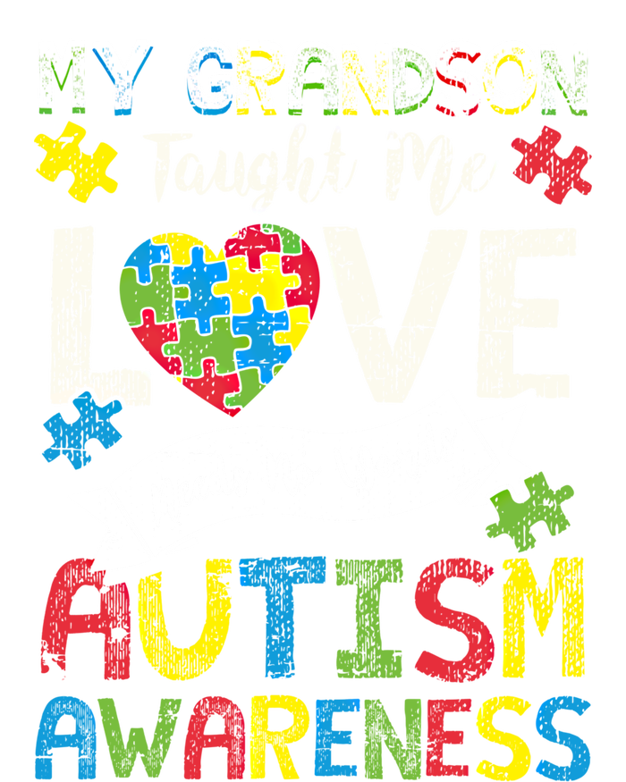 My Grandson Taught Me Love Needs No Words Autism Grandparent Funny Gift Tie Dye Hoodie