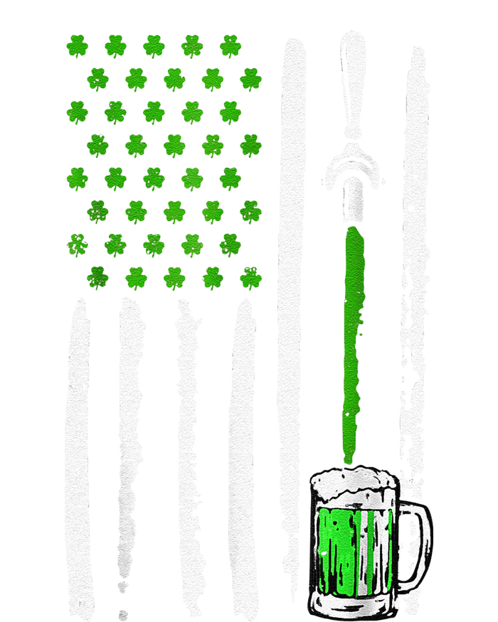 American Flag St Patrick's Day Shamrock Drinking Beer Irish Womens Funnel Neck Pullover Hood