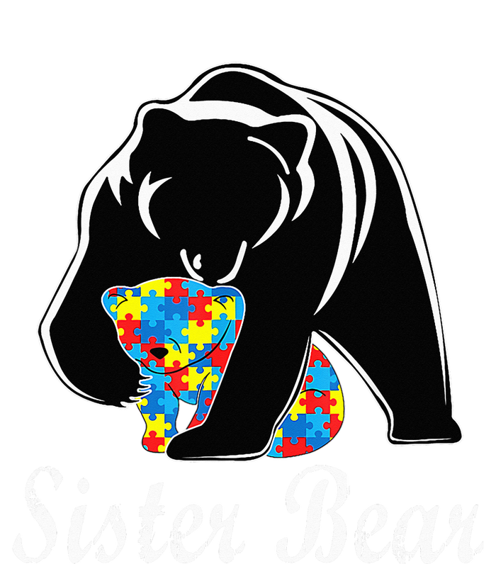 Autism Awareness Sister Bear Support Autistic Adults T-Shirt