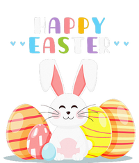 Bunny Pastel Spring Hunt Eggs Rabbit Happy Easter Day Outfit Women's Knotted Racerback Tank