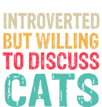 Funny Introverted But Willing To Discuss Cat Retro Vintage Great Gift T-Shirt