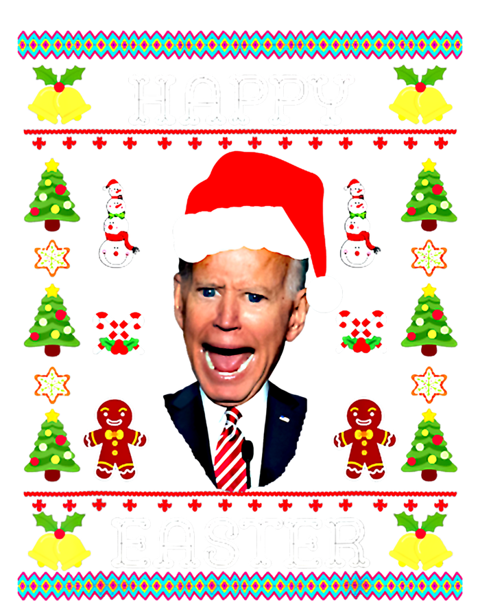 Funny Joe Biden Happy Easter Ugly Christmas Sweater Funny Gift Full-Length Apron With Pockets