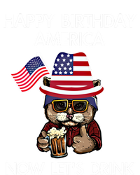 Funny July 4th Happy Birthday America Cat Let's Beer Gift Kids Hoodie