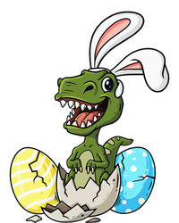 Easter Day T Rex With Bunny Ears Eggs Funny Valucap Bio-Washed Visor