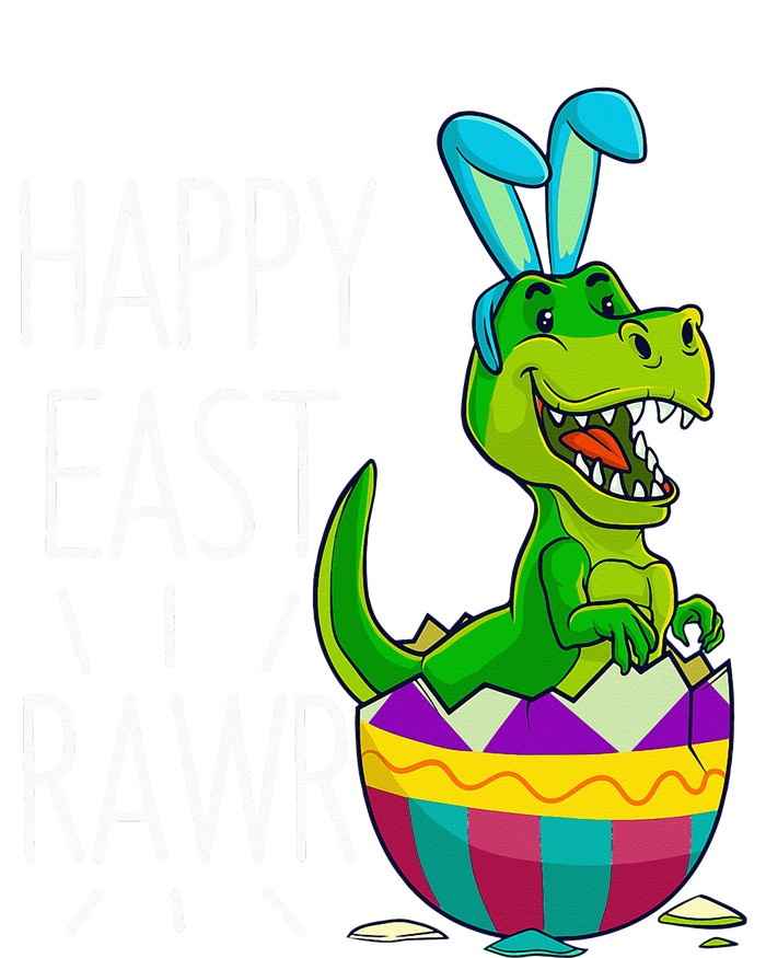 Easter T Rex Dinosaur Bunny Egg Costume Happy Eastrawr Womens Cotton Relaxed Long Sleeve T-Shirt