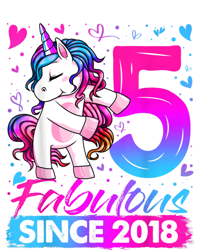 5 Years Old Flossing Unicorn Gifts 5th Birthday Girl Party T-Shirt