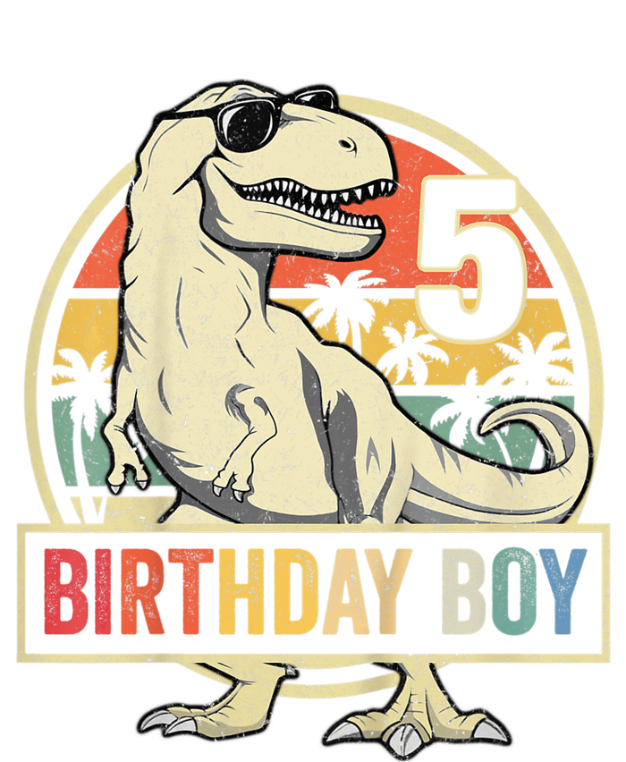 K.i.d.s 5 Year Old Shirt 5th Birthday Boy T Rex Dinosaur Shirt T-Shirt