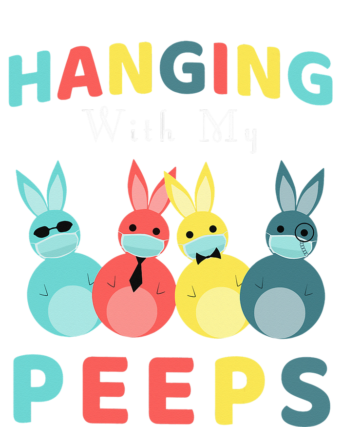 Hanging With My Peeps Colorful Bunny Easter day Gifts Tall Long Sleeve T-Shirt