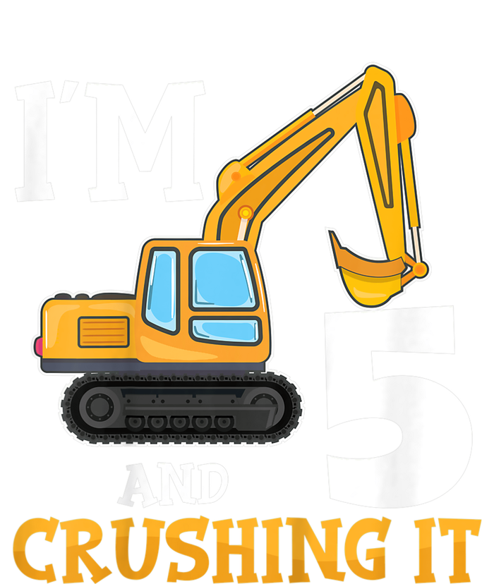 K.i.d.s Five 5yr 5th Birthday Digger Boy Construction 5 Years Old Women's T-Shirt