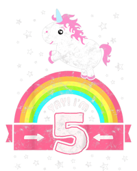 K.i.d.s Cute 5th Birthday Girl Pink Unicorn Rainbow 5 Year T-Shirt