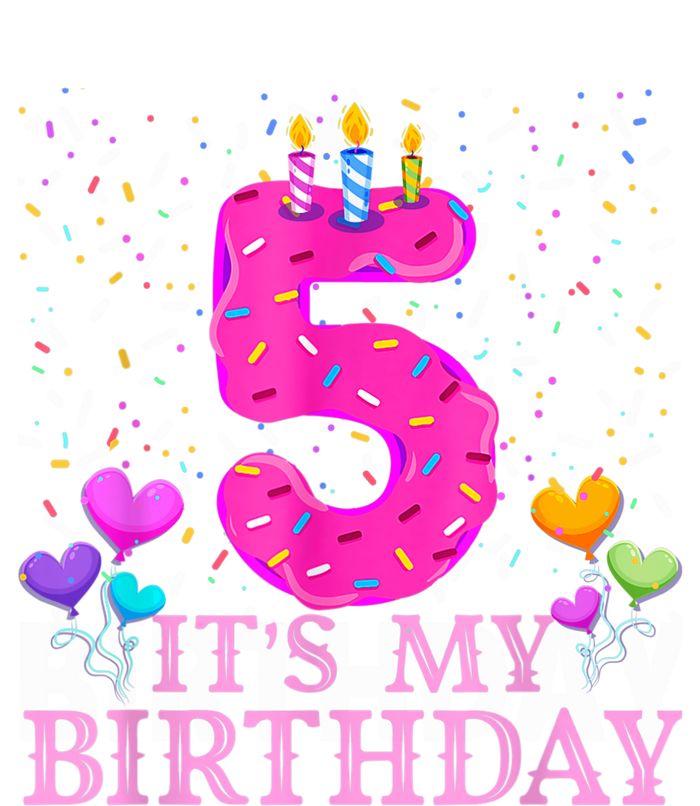 It's My 5th Birthday Sweet donut Happy 5 Year Old Tie-Dye Long Sleeve Shirt