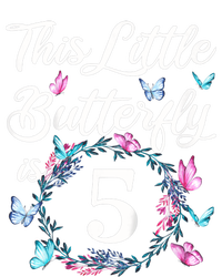 K.i.d.s 5th Birthday This Little Butterfly Is 5 Years Old Toddler Zip Fleece Hoodie