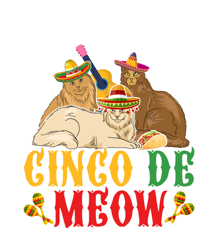 Funny Cinco De Mayo Gift Cinco De Meow Cat Sombrero Striped Beanie with Solid Band