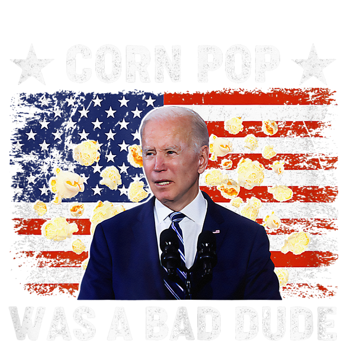 Corn Pop Was A Bad Dude Sarcastic Political Biden  Toddler Long Sleeve Shirt