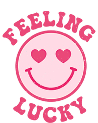 Funny Valentines Day Feeling Lucky Pink Smile Face Trendy Funny Gift Poster