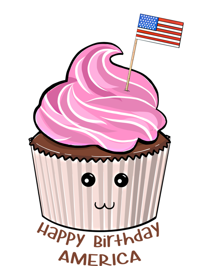 Happy Birthday America July 4th Fourth Usa Cupcake Flag Gift Mousepad