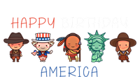 Happy Birthday America Patriotic American Outfit 4th Of July Gift Kids Hoodie