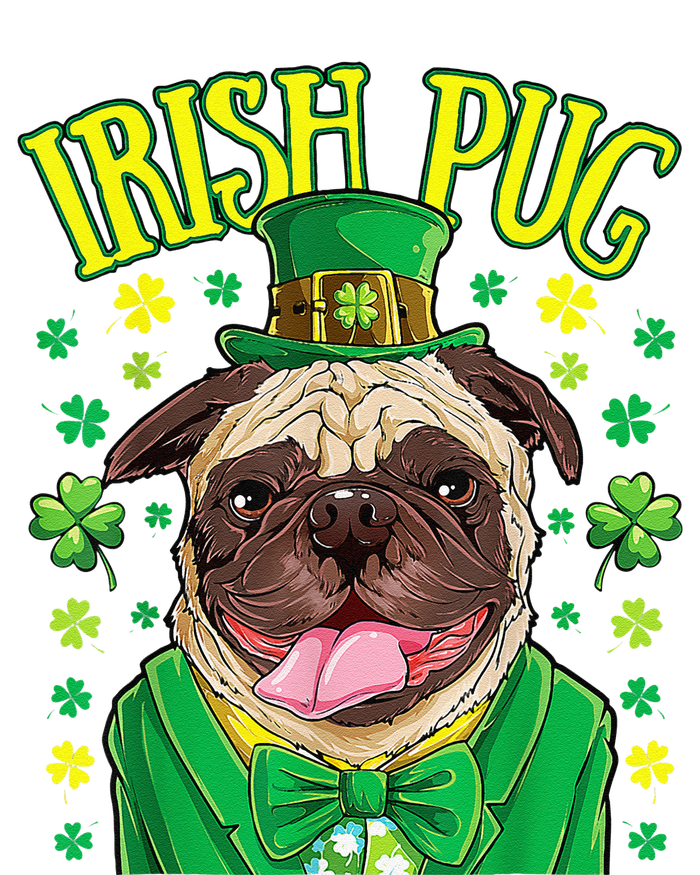 Saint Paticks Day Irish Pug Mom, Dad Rainbow T-Shirt