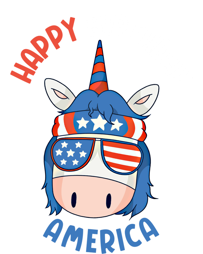 Happy Birthday America Unicorn American Outfit 4th Of July Cute Gift Sustainable Knit Beanie