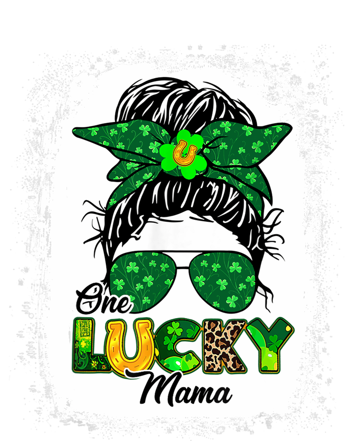 Wo One Lucky Mama St Patricks Day Mom Mother Shamrock Women's Flannel Pajama Set