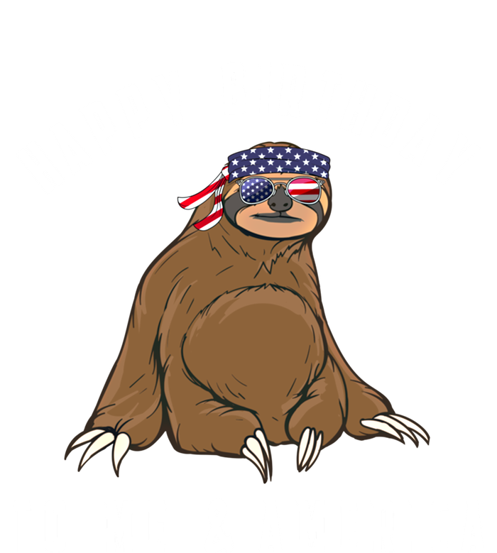 Happy Birthday To Me And America Patriotic Sloth 4th Of July Gift Long Sleeve Shirt