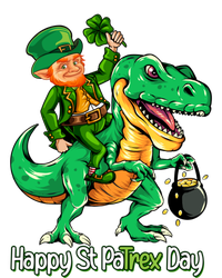 St Patricks Day Shirts Leprechaun Riding Dinosaur Gift Women's Racerback Tank