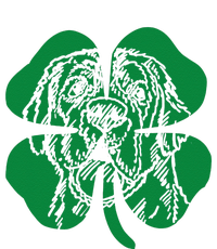 St Bernard Dog Head Face Green Shamrock Saint Patrick's Day T-Shirt