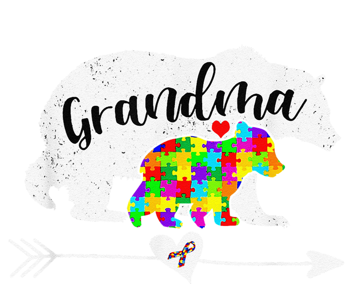 Autism Awareness Grandma Bear Support Autistic Women Long Sleeve Shirt