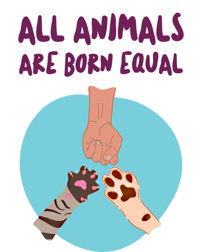 All Animals Are Born Equal Gift Full Zip Hoodie