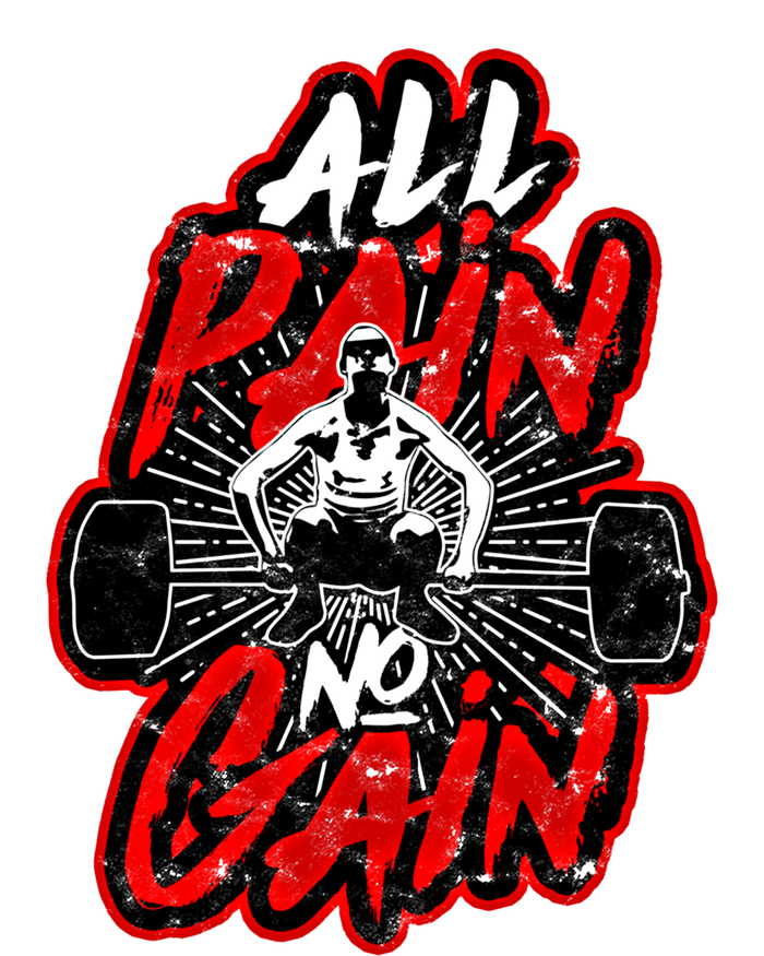 All Pain No Gain Gift Gym Workout Weight And Barbell Gift Short Acrylic Beanie