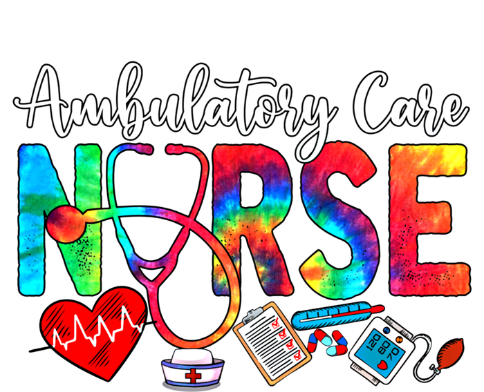 Ambulatory Care Nurse Tie Dye Love Heart Stethoscope Gift Tie-Dye Long Sleeve Shirt