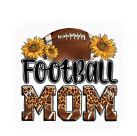 American Football Mom Gift Leopard Sunflowers Football Mom Gift Softstyle Adult Sport Polo