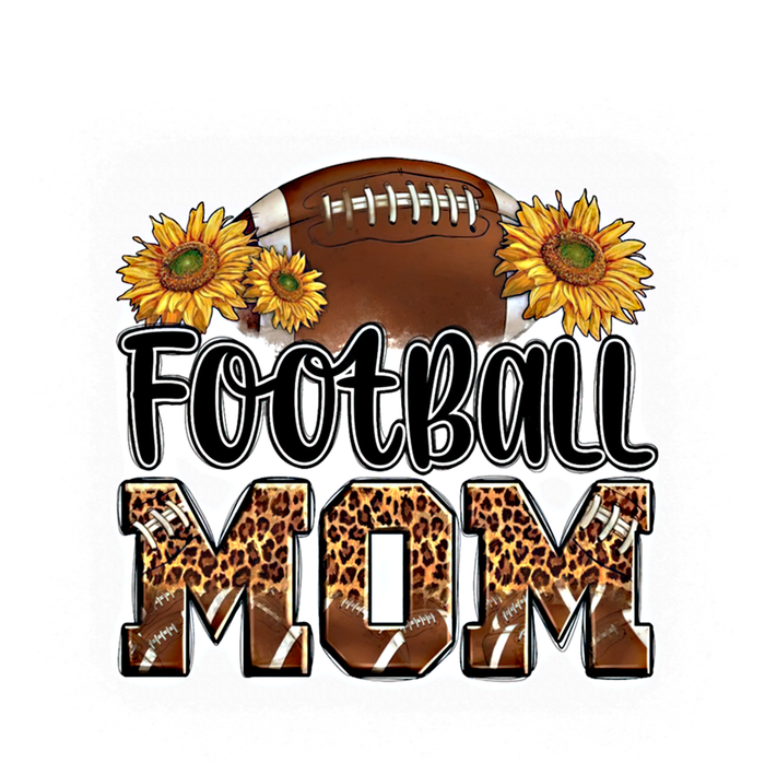 American Football Mom Gift Leopard Sunflowers Football Mom Gift Softstyle Adult Sport Polo