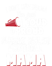 Aussie Rules Football Mom Design Funny Gift Loud And Proud Mama! Gift Full-Length Apron With Pockets