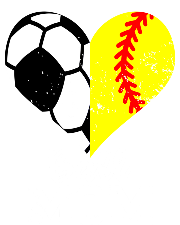 Ball Mom Heart Funny Softball Soccer Mom Gift USA-Made Snowflake Beanie