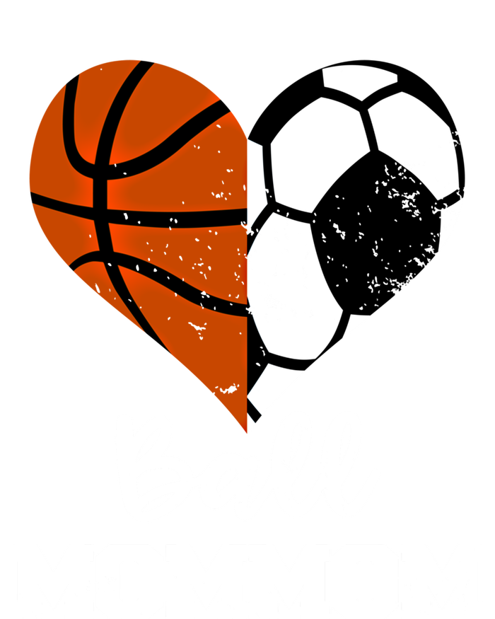 Ball Mommom Heart Funny Soccer Basketball Mom Mom Great Gift Tie-Dye T-Shirt