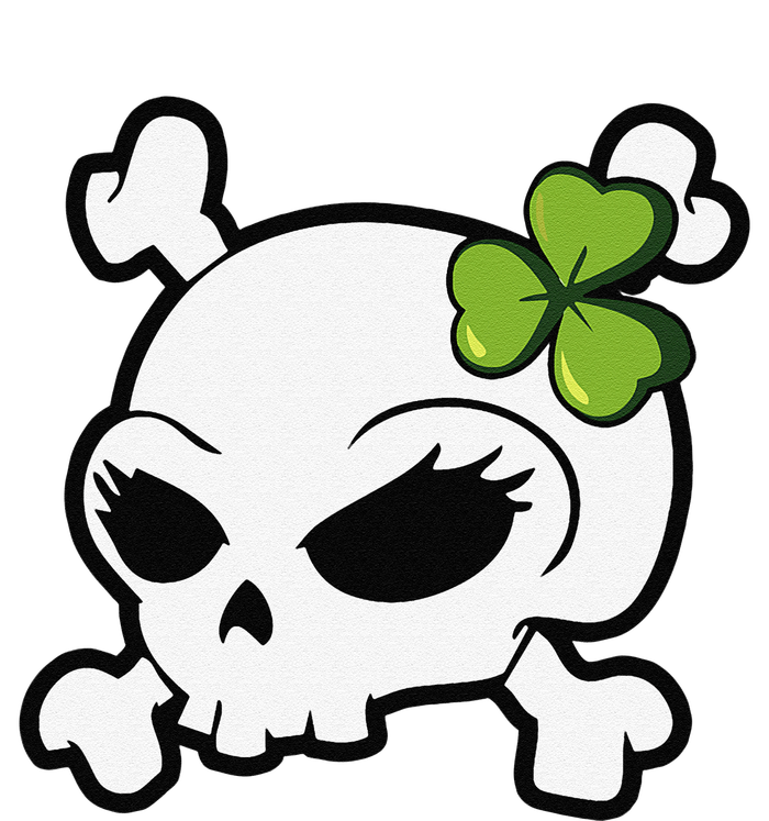 Cute Irish Shamrock Leaf Skull T-Shirt