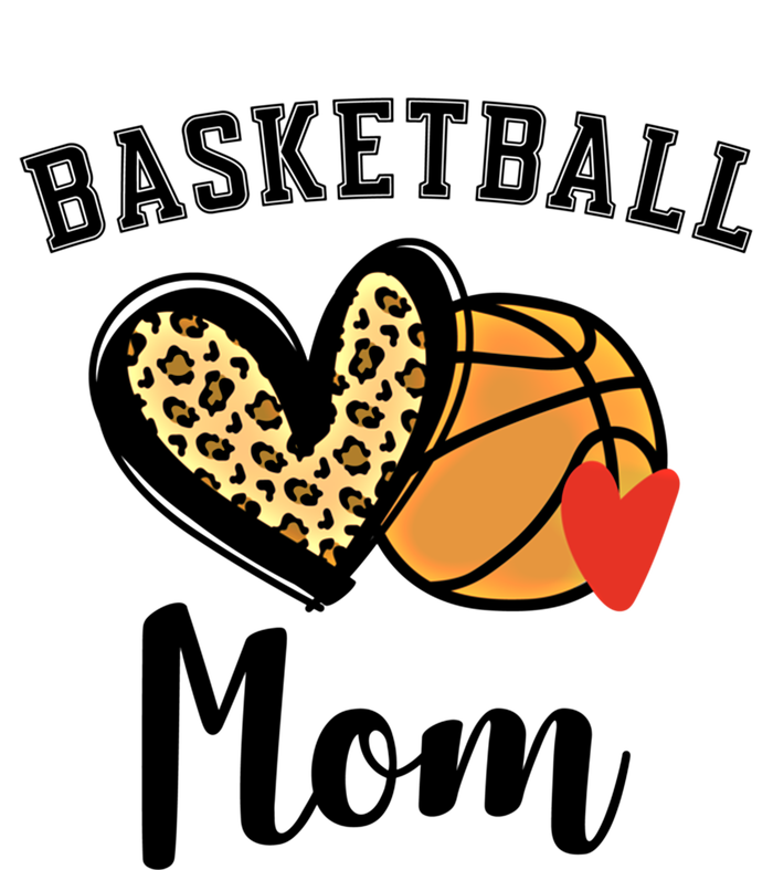 Basketball Mom Leopard Heart Gift T-Shirt