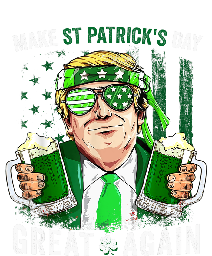 Make St Patricks Day Great Again Irish Leprechaun Trump Beer Women's Crop Top Tee