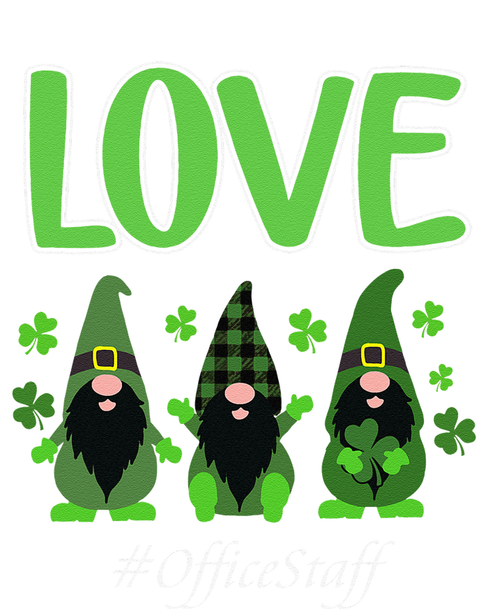 Love Office Staff Gnome Shamrock Saint Patrick's Day T-Shirt